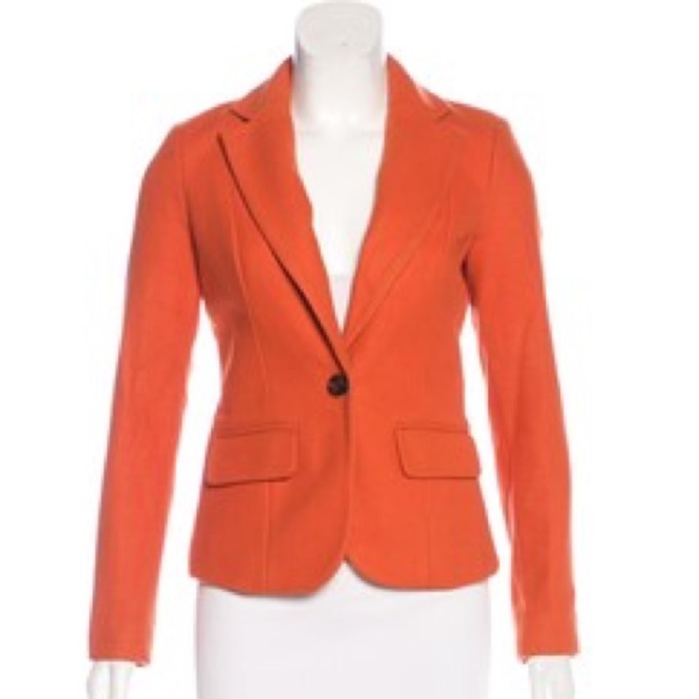 Michael Korda Orange Wool Blazer